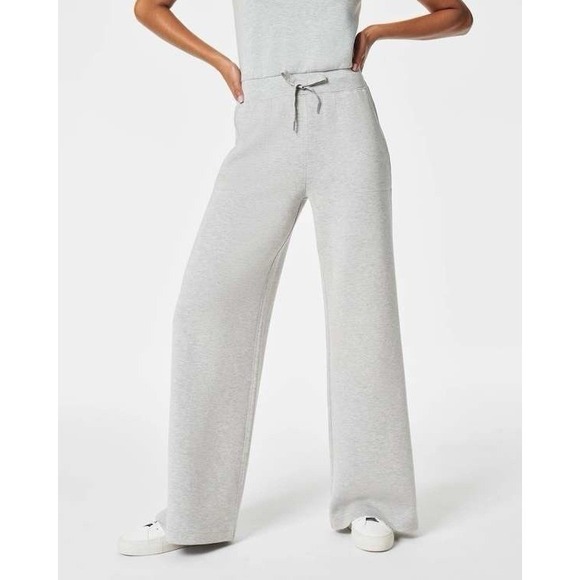 SPANX Air Essentials 1X Jumpsuit Sleeveless Gray Wide Leg Pockets Preppy Stretch - Picture 3 of 6